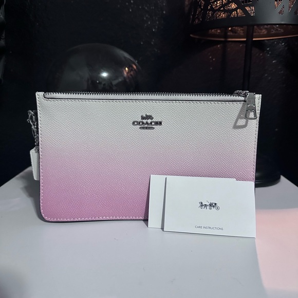 Coach Handbags - Couch pink and white ombré wallet